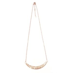 Shameless Crystal Half Moon Necklace Rose Gold